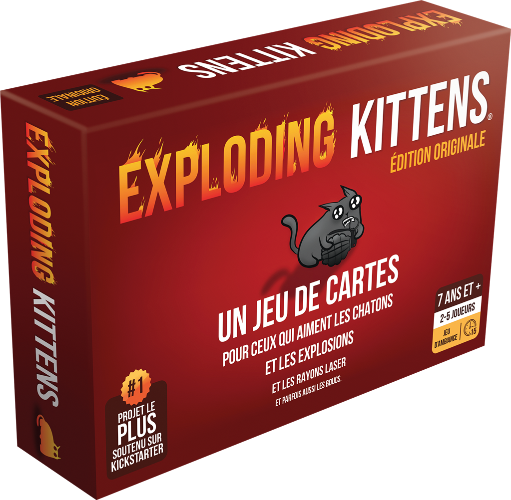 Exploding Kittens Édition Originale jeu de cartes d’ambiance boîte rouge