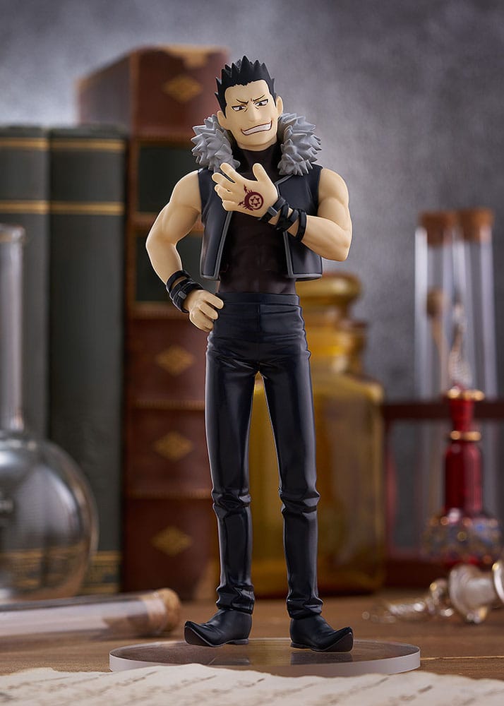 Figurine Pop Up Parade de Greed de Fullmetal Alchemist Brotherhood, bras levé, expression confiante.