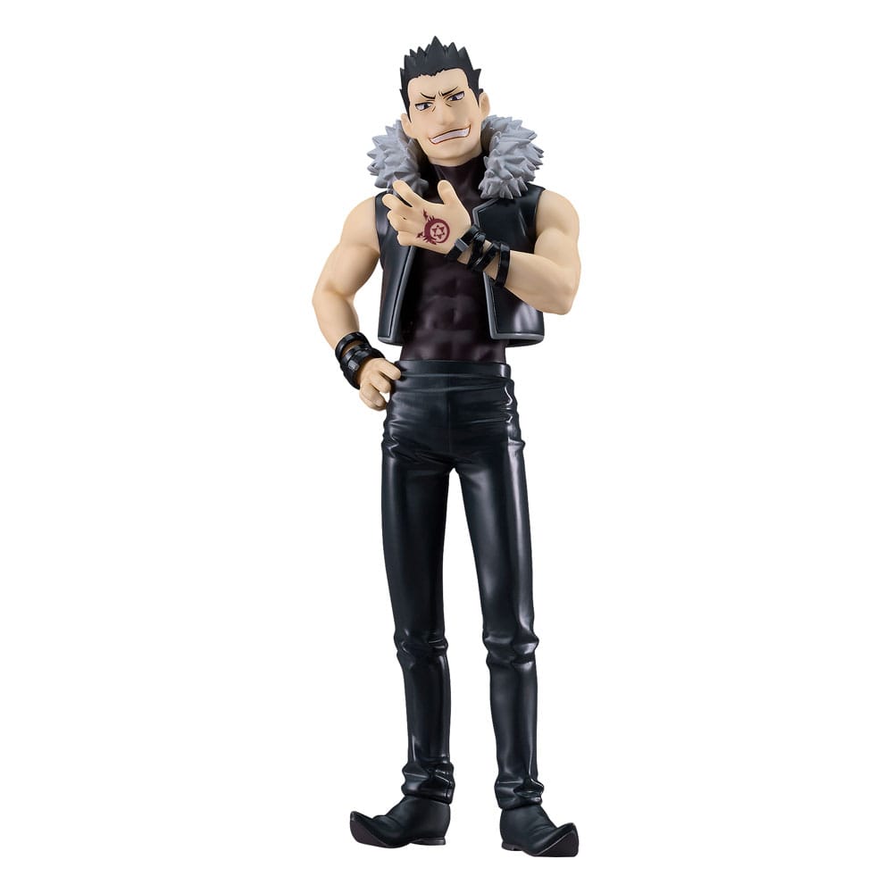 Figurine Pop Up Parade de Greed de Fullmetal Alchemist Brotherhood, bras levé, expression confiante.