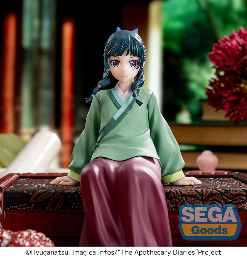 Figurine Maomao Perching Les Carnets de l’Apothicaire SEGA Goods 14 cm