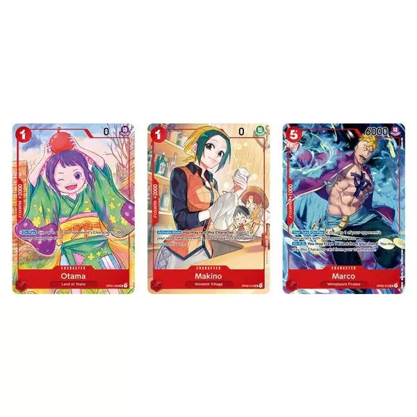 Coffret One Piece Card Game 1st Anniversary Set avec playmat Luffy, deck box, storage box, sleeves et cartes promo exclusives