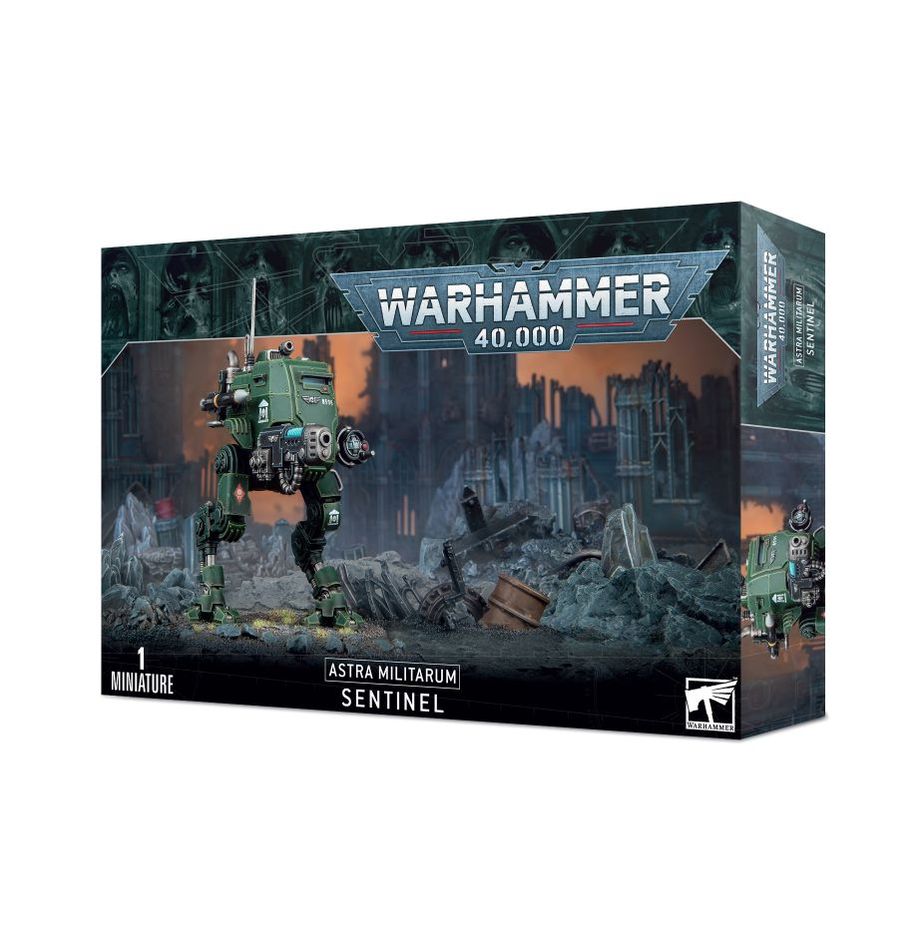 Boîte Warhammer 40,000 Astra Militarum : Sentinel, marcheur léger modulable Citadel.