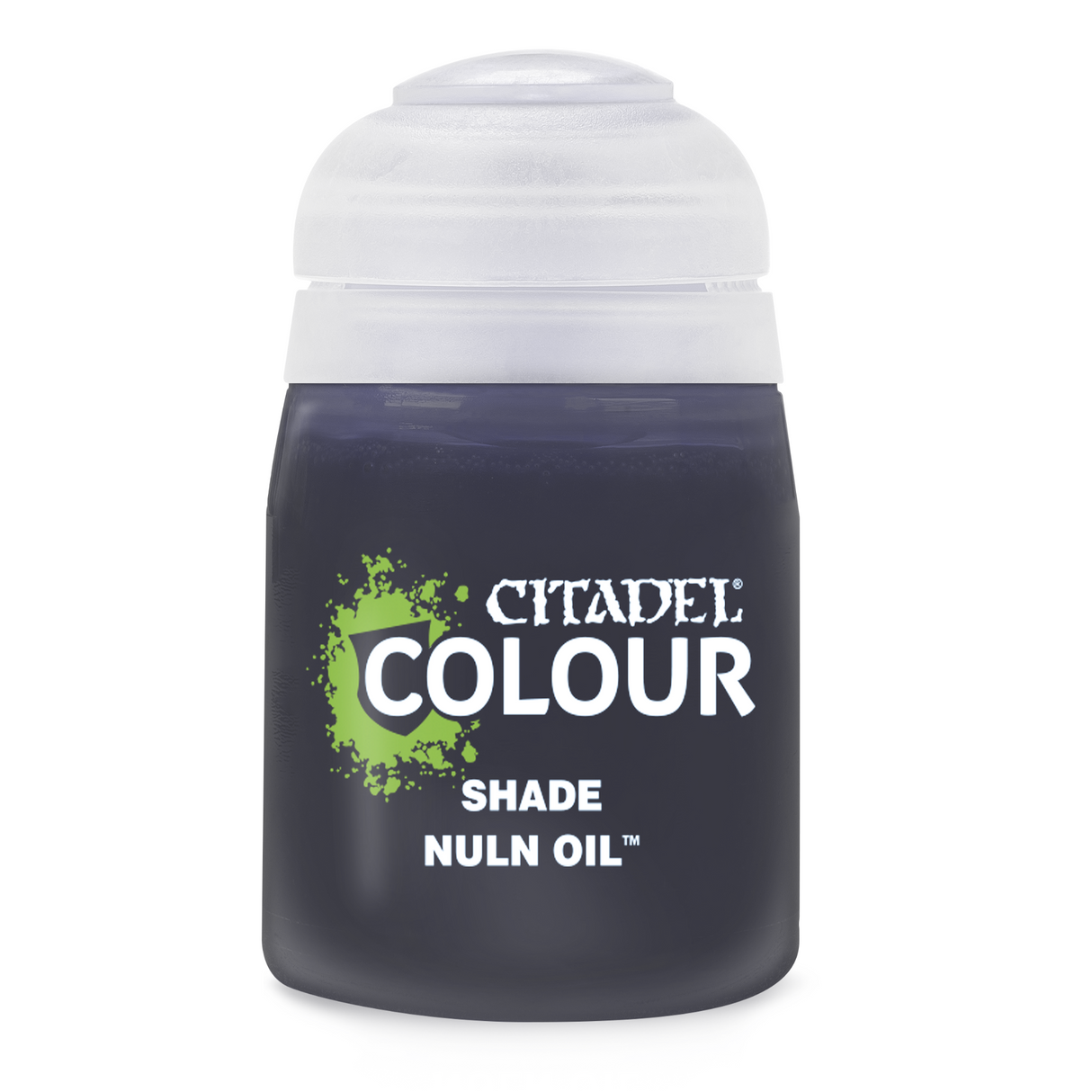 Pot de peinture Citadel Shade, idéal pour renforcer les ombres et accentuer les reliefs sur figurines et miniatures Warhammer.