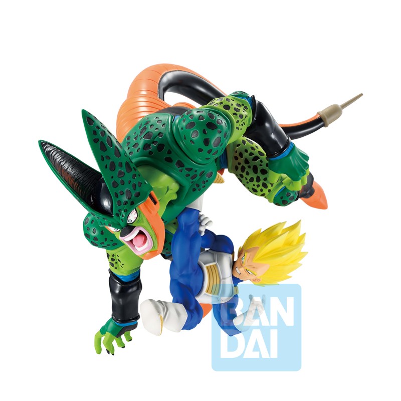 Figurine Dragon Ball Z Ichibansho Dragon History II : Vegeta Super Saiyan contre Cell, version Bandai officielle.