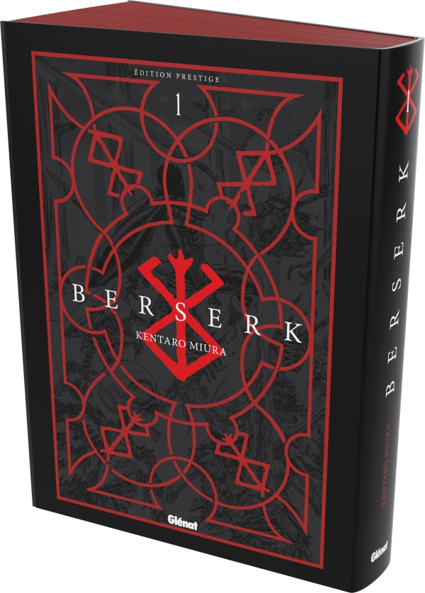 Manga Berserk Édition Prestige Tome 1 couverture rigide noire et rouge