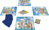 Boîte du jeu Captain Flip avec bateau pirate, personnages bondissants, tentacules et monstre marin dans un univers coloré.