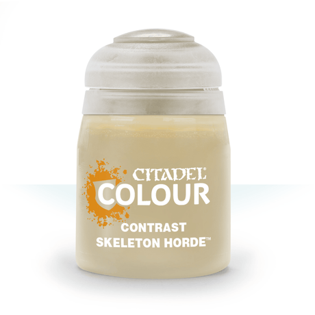 Pot de peinture Citadel Contrast – teinte fluide et contrastée pour un rendu rapide et détaillé sur figurines et miniatures Warhammer.