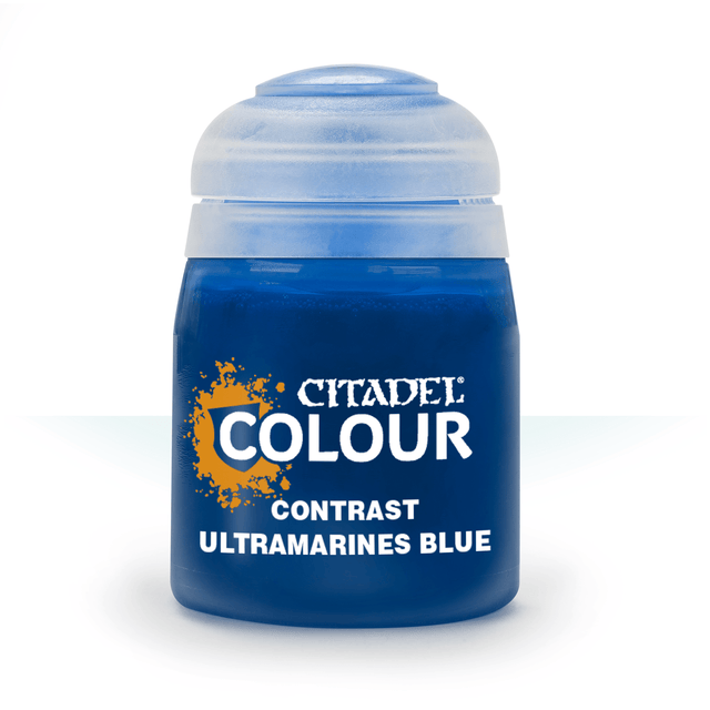 Pot de peinture Citadel Contrast – teinte fluide et contrastée pour un rendu rapide et détaillé sur figurines et miniatures Warhammer.