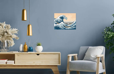 CreArt Ravensburger Collection d’Art Hokusai La Grande Vague, peinture par numéros 40 x 30 cm avec l’estampe japonaise La Grande Vague de Kanagawa.