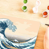CreArt Ravensburger Collection d’Art Hokusai La Grande Vague, peinture par numéros 40 x 30 cm avec l’estampe japonaise La Grande Vague de Kanagawa.