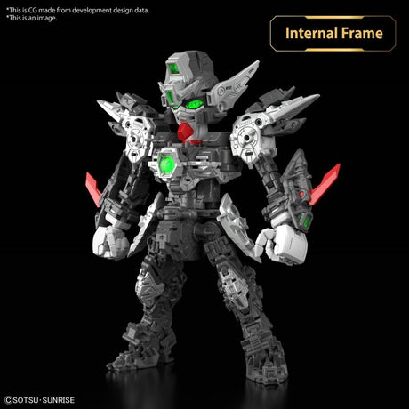 Gunpla MGSD Wing Gundam Zero EW – modèle super deformed avec ailes blanches, armement complet et design détaillé inspiré de Endless Waltz