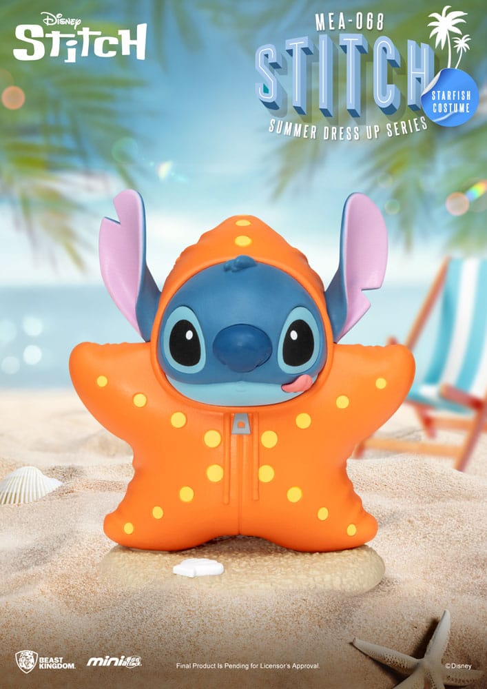 Assortiment de figurines Disney Stitch Summer Dress Up Series Mini Egg Attack – 7 modèles différents, boîtes aléatoires