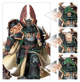 Boîte Warhammer 40,000 Dark Angels : figurine Citadel de Lion El’Jonson, Primarque loyaliste, avec épée et bouclier.