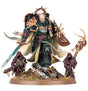 Boîte Warhammer 40,000 Dark Angels : figurine Citadel de Lion El’Jonson, Primarque loyaliste, avec épée et bouclier.
