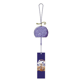 Clochette à vent One Piece représentant le Gomu Gomu no Mi avec une languette décorée de Luffy.