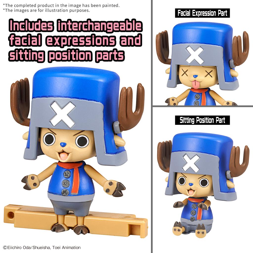 Set One Piece Chopper Robo Super Vol.2 Heavy Armor et Vol.3 Horn Dozer avec Chopper dans deux véhicules mécaniques à assembler.
