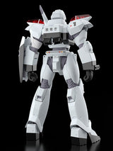 Plastic Model Kit MODEROID Patlabor 2 The Movie AV-2 Valiant 1/60 de 13 cm, mecha blanc avec bouclier 221 et arme.