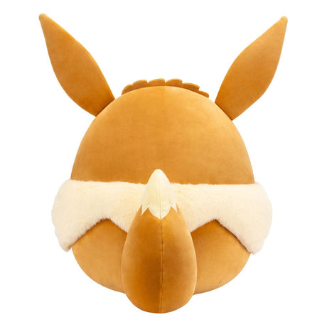 Peluche Évoli Squishmallows Pokémon 35 cm marron et crème, douce et moelleuse