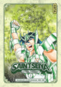 manga Saint Seiya Final Edition tome 2, mettant en avant Shiryu du Dragon en armure verte, poing levé, sur un fond étoilé vert scintillant.