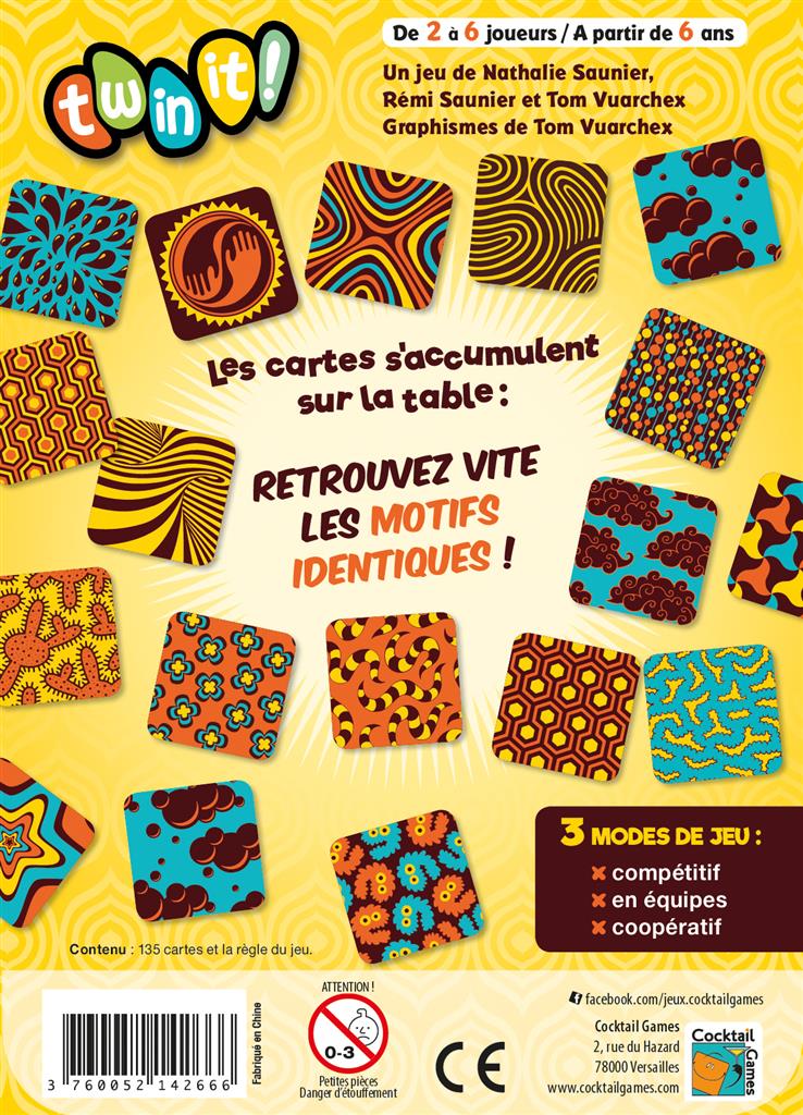 Twin It jeu de société observation et rapidité boîte officielle
