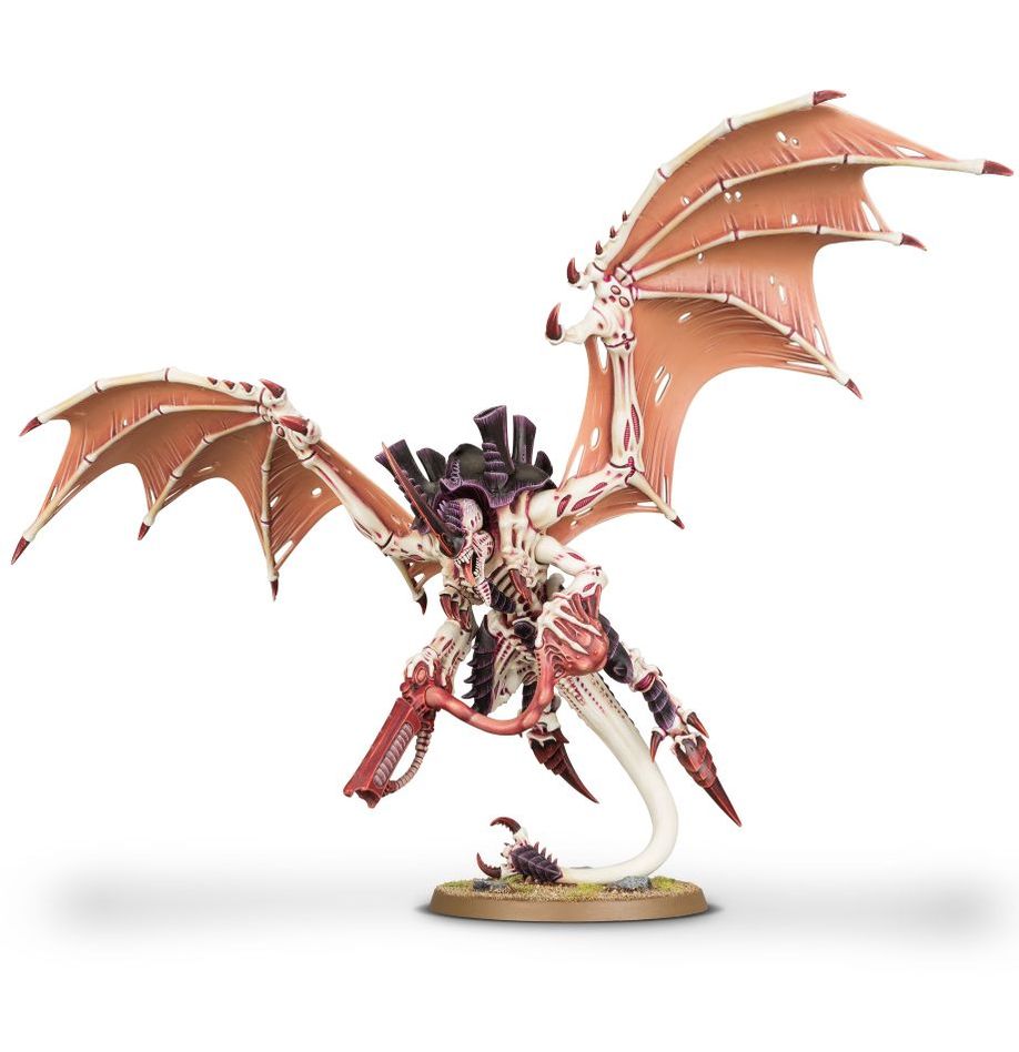 Boîte Warhammer 40K – Tyran des Ruches Ailé, figurine iconique des Tyranides, un prédateur redoutable à la tête de l’essaim galactique.