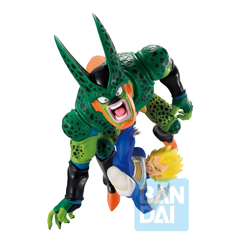 Figurine Dragon Ball Z Ichibansho Dragon History II : Vegeta Super Saiyan contre Cell, version Bandai officielle.