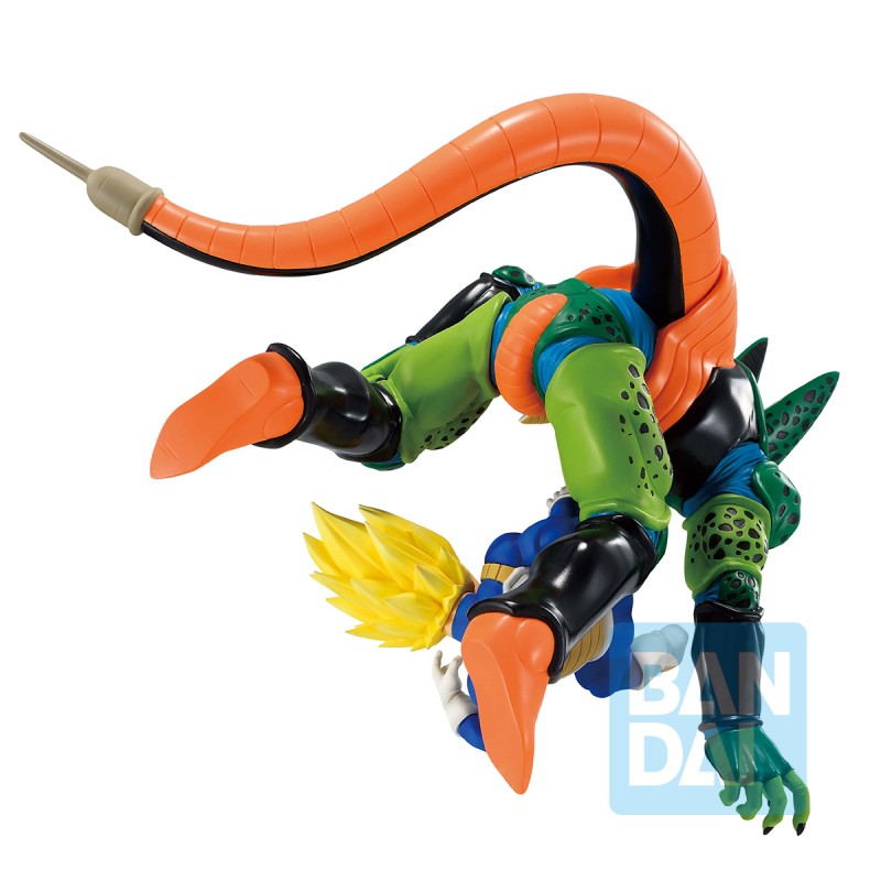 Figurine Dragon Ball Z Ichibansho Dragon History II : Vegeta Super Saiyan contre Cell, version Bandai officielle.