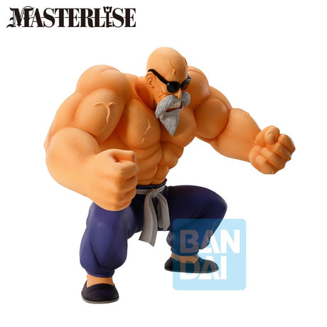 Figurine Dragon Ball Masterlise : Tortue Géniale Full Power en pose de combat, version Bandai officielle.