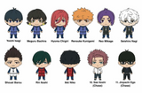 Blue Lock Figural Bag Clip Series 1, contenant des sachets surprises avec des porte-clés à l’effigie des personnages du manga Blue Lock dans un style chibi.