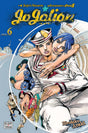 Jaquette du manga Jojolion - JoJo's Bizarre Adventure Part 8, avec Josuke Higashikata en tenue stylisée, sur un fond coloré et psychédélique typique d’Hirohiko Araki.