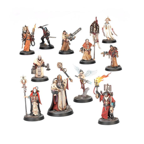 Boîte Kill Team : Sang et Zèle avec figurines des Sororitas et Cultes du Chaos, décors et livre de missions