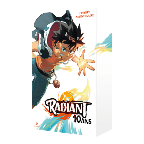 Coffret anniversaire collector Radiant – 10 tomes, illustrations, figurines cartonnées et goodies exclusifs