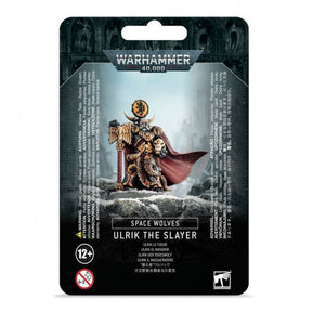 Blister Warhammer 40,000 Space Wolves Ulrik le Tueur contenant 1 figurine Citadel de prêtre-loup Space Wolves avec marteau, cape et trophées.