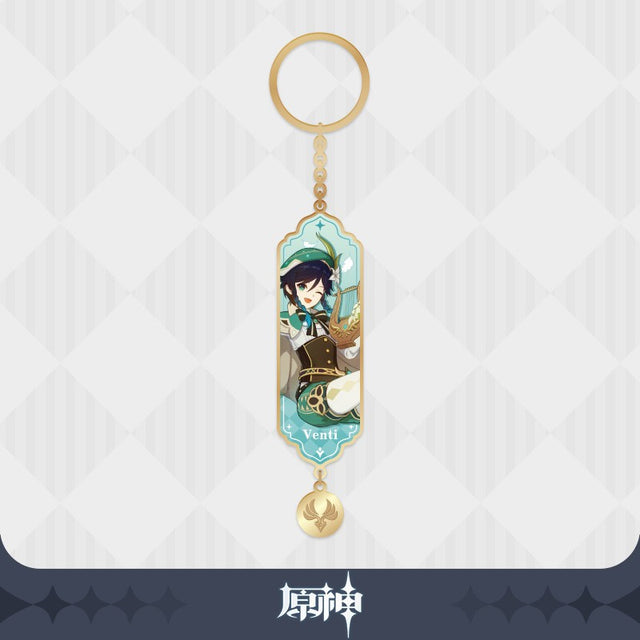 GENSHIN IMPACT - Genshin Impact Character Drawing Card Metal Keychain : Venti